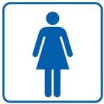 TDC Piktogram női WC, 105 x 105 mm, TDC