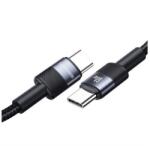 USAMS Cablu de date USAMS (Tip-C - Tip-C, 60W, încărcător rapid PD, 120cm, șiret) NEGRU SJ724USBSG01 (SJ724USBSG01)