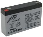Ritar Оловна батерия RITAR, (RT670) AGM, 6V, 7Ah, 151 /34 /94 mm, Терминал1 (RITAR-RT670) - zettabytex