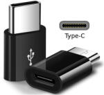  Adapter, USB Type-C - microUSB átalakító, Forever, fekete
