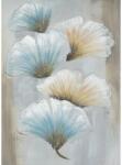 EUROFIRANY Ginkgo leveles kézzel festett falikép nappaliba 528b Bézs/kék 50x70 cm