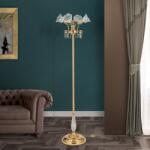 ORION Lampadar, Lampa de podea design clasic LA BOHEME, auriu (Stl 12-1108/4 gold/479 Schliff OR)