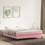 vidaXL rózsaszín bársony rugós ágy matrac nélkül 180x220 cm (3315890)