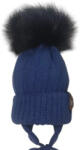  Minimanó téli kötött sapka (50-52) - Kék