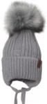  Minimanó téli kötött sapka (44-46) - Szürke " MM"
