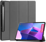  LEATHER Flip tok Lenovo Tab P12 Pro -hoz szürke