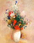 Figured Art Set goblen cu diamante, cu sasiu, Vaza cu flori - Odilon Redon, 40x50 cm (DP-FA10116-Y)