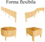 Artool Mercaton® dekoratív fából készült kerti kerítés 5 db rögzítőléccel, 200×30 cm, Natúr