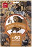 APLI Szavannai állatok matricák, újrafelhasználható, 50 db (19427)