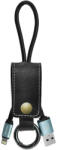REMAX Кабел за данни micro USB, Remax RC-034I, ключодържател, естествена кожа, Черен - 14341 (14341)