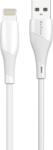 DeTech Кабел за данни DeTech DE-44i3, Lightning, 3.0m, Бял - 40271 (40271)