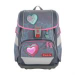 Hama - Servietă/rucsac școlar 2IN1 PLUS pentru boboci - set de 6 piese, Glitter Heart (4047443460714)