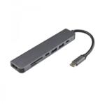 SBOX Type-C - HDMI / USB /SD / TF multiport adapter 7 az 1ben - axxialshop
