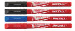 Milwaukee Marker MILWAUKEE INKZALL din fetru negru 0, 6 mm colorat (4 buc) (48223165)