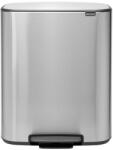 Brabantia Coș cu pedală BO 2 x 30 l, oțel mat, Brabantia (BRAB211461) Cos de gunoi