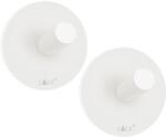 Zack Cârlig pentru prosoape 4, 5 cm, set de 2, alb, oțel inoxidabil, Zack (ZACK40127) Agatator cuier