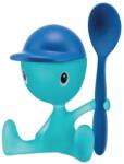 Alessi Recipient pentru ouă CICO, cu lingură, albastru, Alessi (ALASG23AZ)