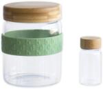 Pebbly Cutie pentru prânz PKV-031, set de 2 buc, sticlă/bambus, Pebby (PEBB3760132814889)