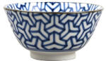 Made in Japan Bol de servit INDIGO IKAT HERRINGBONE 13 cm, 350 ml, MIJ (MIJC6426D) Castron