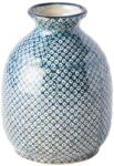 MIJ Sticlă de saké SHIBORI, albastru, ceramică, MIJ (MIJC1362)