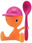Alessi Recipient pentru ouă CICO, cu lingură, roz, Alessi (ALASG23P)