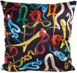 Seletti Pernă TOILETPAPER SNAKES 50 x 50 cm, negru, Seletti (SLT02300)