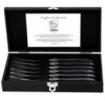Laguiole Set de furculițe pentru friptură LAGUIOLE LUXURY, 6 buc, negru, mâner de abanos, Laguiole (LAGSDV-300084) Tacam
