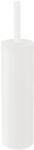 ZACK Perie de toaletă TUBO 40 cm, în picioare, alb, din oțel inoxidabil, Zack (ZACK40118)