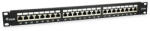 EQUIP Patch panel - 326625 (24 port, Cat6A, 1U, árnyékolt, fekete) (326625) - bbmarket