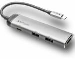 Verbatim dokkoló USB-C - USB-C/ 2xUSB-A 3.0/HDMI - szürke