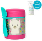 Skip Hop Zoo Hőtartó ételtermosz kanállal / villával Láma 325ml, 12m+ + Aquaint 500 ml - vitalcafe