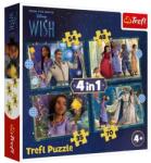 Trefl 4 az 1-ben puzzle (35, 48, 54, 70 db-os) - Disney Wish - Dreams come true (34649) (34649)