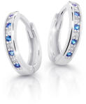 Cutie Jewellery Cercei rotunzi fermecători din aur alb C3342-80-X-2 albastru