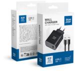 Blue Star utazó töltő Type C + Type C to Type C kábel PD QC4.0 3A 45W TFB-TC-45WPD fekete