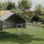 vidaXL Открита кучешка колиба с бягаща пътека 6x3x1, 9 m (3329242)
