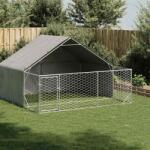 vidaXL Открита кучешка колиба с бягаща пътека 3x3x1, 9 m (3329240)