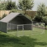 vidaXL Открита кучешка колиба с бягаща пътека 5x3x1, 9 m (3329243)