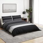 vidaXL fekete és fehér ágyneműhuzat-garnitúra 260x240 cm pamut (136498)