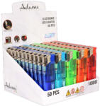 Adamo öngyújtó elektromos vékony átlátszó színes - 1 db