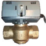 BRH motoros, 2 járatú (1 utú) zónaszelep 1"-os BB-s + motor 230V, 50Hz 6mp zárási idő, Kvs=5.7, SPDT, komplett egyutú szelep / zónaszabályzó motorral együtt, BRH-668