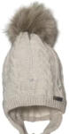  Minimanó téli kötött sapka (50-52) - Drapp Gyönggyel " girl"