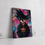  Goku Fekete Kapucniban - Pop Art Vászonkép (611977)