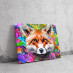  Róka Élénk Színekkel - Pop Art Vászonkép (871893)