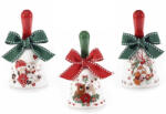 Decorer Set 3 clopotei Craciun Winter Love ceramica 5x10 cm (A71.46.52)
