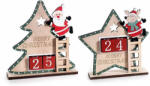 Decorer Set 2 calendare Craciun lemn 17x4x18 cm (A51.53.29)