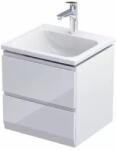 Oristo Brylant Uni dulap 49.6x45.5x50 cm sub chiuveta pe perete alb OR36-SD2S-50-1-V3 (OR36SD2S501V3)