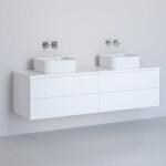 Kronenbach Cube dulap cu blat 161x48.7x44.5 cm sub chiuveta pe perete alb KBWTKOWT1614WH (KBWTKOWT1614WH)