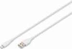 ASSMANN AK-600108-020-W USB-A apa - Lightning apa 2.0 Adat és töltő kábel 2m - Fehér (AK-600108-020-W)