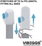  Rezgő maszturbációs hüvely Vibeggs - naughty nubs - fehér