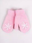  Yo! club téli kesztyű 12 cm - rószaszín/hópehely